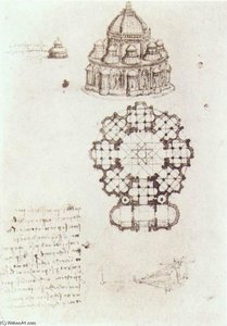 Study Of A Central Church — Leonardo Da Vinci, Early Renaissance