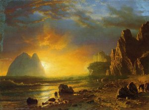 Sunset On The Coast — Albert Bierstadt