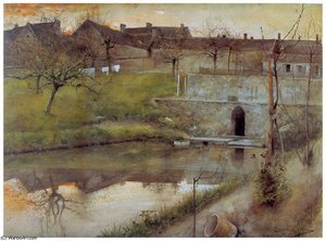 El Estanue De Grez-sur-loing — Carl Larsson