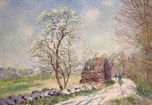Along The Woods In Spring — Alfred Sisley