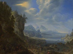 Christ Teaching From Saint Peter's Boat On The Lake Of Gennesaret — Herman Saftleven The Younger