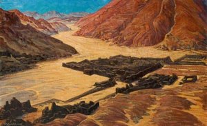 Egyptian Wadi With Ruined Structures — Myrtle Broome