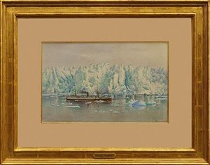 S. S. Queen at Muir Glacier, (painting)