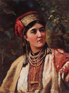 Woman In A National Costume — Konstantin Yegorovich Makovsky