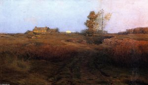 Moonrise, Near The Shore — Dwight William Tryon