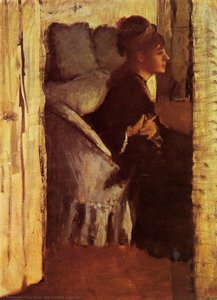 Woman Putting On Her Gloves — Edgar Degas, Impressionism