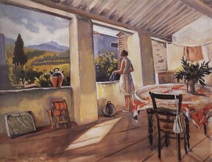Terrace In Collioure — Zinaida Serebriakova