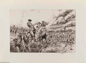 Washington And Lee At Monmouth (from The Portfolio The Bicentennial Pageant Of George Washington ) — Kerr Eby