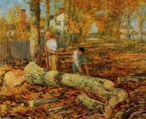 Lumbering — Frederick Childe Hassam, Impressionism
