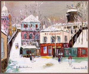 Le Maquis De Montmartre Sous La Neige — Maurice Utrillo