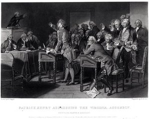 Patrick Henry Addressing The Virginia Assembly