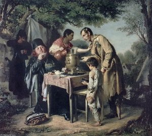 Tea Party At Mytishchi Near Moscow — Vasily Grigoryevich Perov