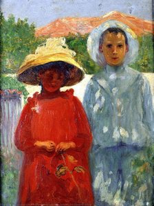 Retrato Dos Filhos Do Pintor — António Teixeira Carneiro Júnior, Impressionism