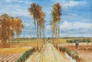 A Tree Lined Country Road, Summertime — David Cox