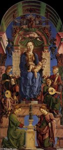 Madonna with the Child Enthroned (panel from the Roverella Polyptych)