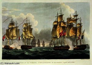 Capture Of La Pomone, L Engageante And La Babet — Thomas Whitcombe