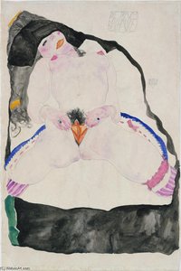 Girl Seen In A Dream — Egon Schiele, Expressionist Portraiture