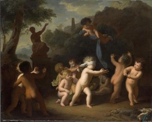 Putti Playing, Hendrik Van Limborch, 1700 - 1720 — Hendrik Van Limborch