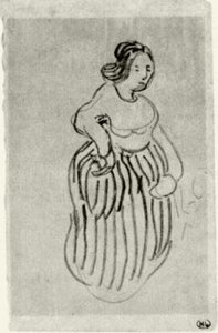 Woman With Striped Skirt — Vincent Willem Van Gogh