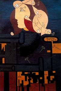 Women With Boxes Of Sardines — Oscar Dominguez