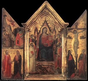 Madonna Enthroned With Angels And Saints — Jacopo Del Casentino (jacopo Landino), Early Renaissance