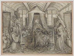 La Vierge Et L'enfant Adorés Dans Un Intérieur — Robert Campin (master Of Flemalle)