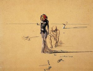 Woman With Flower Head — Salvador Dalí