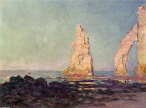 The Needle Of Etretat, Low Tide — Claude Monet