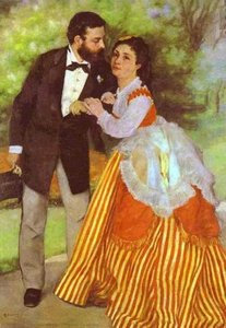 Alfred Sisley And His Wife — Pierre-auguste Renoir