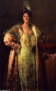 Miss J. (also Known As Portrait Of Miss J., Portrait - Content Johnson) — William Merritt Chase