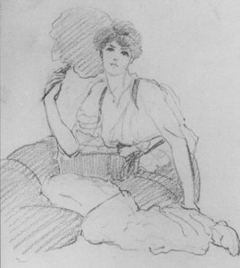 Flabellifera [pencil Study] — R.b.a John William Godward