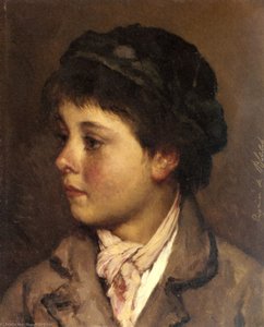 Head Of A Young Boy — Eugen Von Blaas