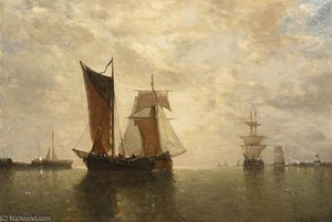 Ships At Harbor — Paul Jean Clays