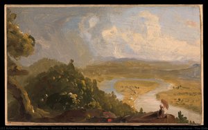 Sketch For View From Mount Holyoke, Northampton, Massachusetts, After A Thunderstorm (the Oxbow) — Thomas Cole, Hudson River School