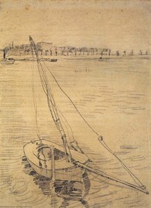 Sailing Boat On The Seine At Asnieres — Vincent Willem Van Gogh, Post-impressionism