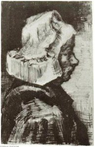 Peasant Woman, Head (10) — Vincent Willem Van Gogh, Post-impressionism