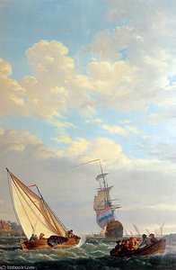 Sailing Of The Dordrecht Sun — Abraham Van Strij