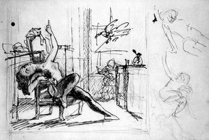 Study For Nude With Cat — Balthus