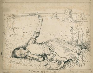Drawing After 'evening Song' — Sir George Clausen