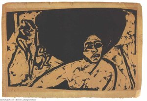 Nacked- Female Dancer — Ernst Ludwig Kirchner, Expressionism