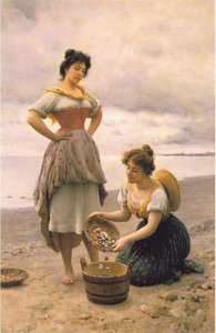 Gathering Shells — Eugen Von Blaas