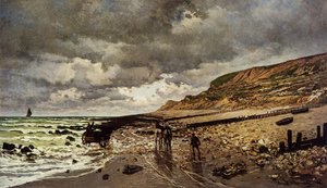 The Pointe De La Heve At Low Tide — Claude Monet