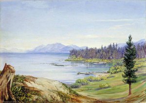 Another View Of Lake Tahoe And Nevada Mountains, California — Marianne North