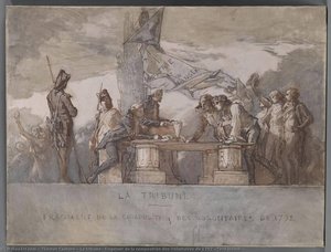 La Tribune, Fragment De La Composition Des Volontaires De 1792 (titre Inscrit) — Thomas Couture