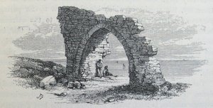 Ruined arch at Grosnez, Jersey