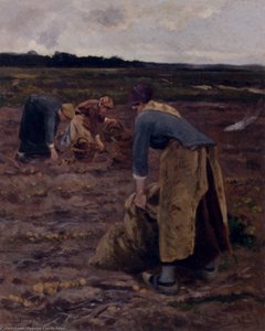 The Potato Gatherers — Hippolyte Camille Delpy, Barbizon School