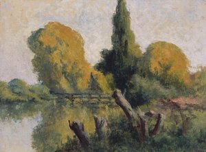Rolleboise, The Small Arm Of The Seine In Autumn — Maximilien Luce