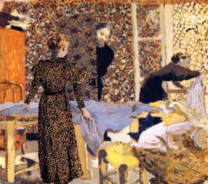 Interior With Work Table (also Known As The Suitor) — Jean-édouard Vuillard