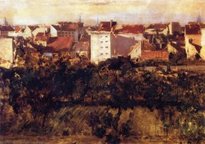 View Of Back Yards — Adolph Von Menzel
