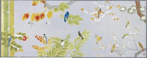 Title Name (japanese): 「四季花鳥図」大阪新歌舞伎座緞帳原画 — Atsushi Uemura